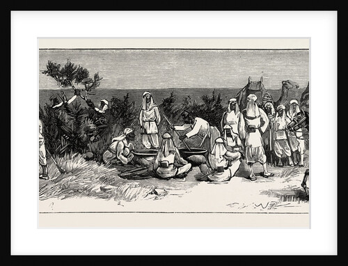 The Rebellion in the Soudan with Baker Pasha's Expedition to Relieve Tokar: Egyptian Troops Being Drilled in Making Thorn Hedges Outside Suakim Before Their Departure for Trinkitat by Anonymous