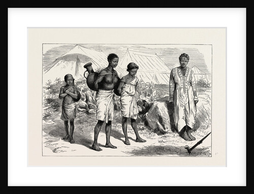 With Admiral Sir W. Hewett's Embassy to King John of Abyssinia: Abyssinian Water-Girls Bringing Water to Camp and Lady Adowa by Anonymous