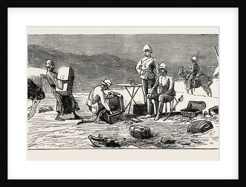 The Rebellion in the Soudan the Relief of Tokar after the Second Battle of Teb: The Rebel Headquarters at the Village of El Dubba Three Miles Beyond Tokar General Graham Finding the Loot of Baker Pasha's Force by Anonymous