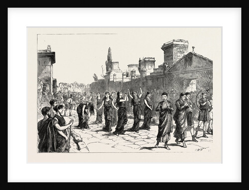 The Funeral Procession in the Strada Delle Tombe Pompeii by Anonymous