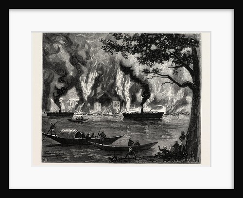 Great Fire on the Hooghly Near Calcutta by Anonymous