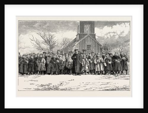 The Congregation at Koutokaeino on a Sunday Morning Lapland by Anonymous