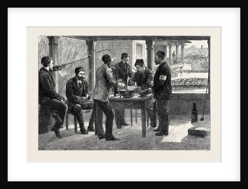 The Eastern Question, Christmas with the Turks at Nisch: British Surgeons of the Red Cross Stirring Their Christmas Pudding by Anonymous