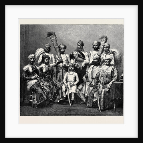 The Maharaj Rana of Jhallawur and Suite by Anonymous