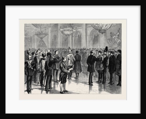 The Czar of Russia Marking Recruits with the Number of Their Regiments, in the Winter Palace, St. Petersburg by Anonymous