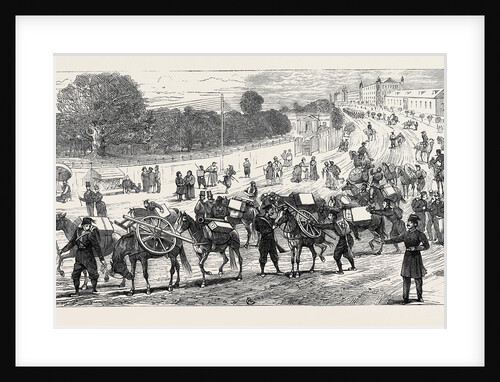 The War in the East: Departure from Constantinople of a Turkish Mountain Battery for the Defence of the Balkans by Anonymous