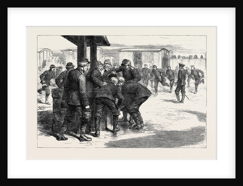 The War in the East, with the Russians: on the Way to the Front by Rail, Two Minutes for Refreshment by Anonymous