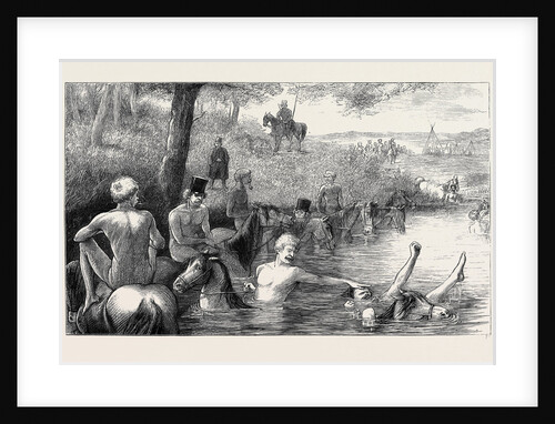 The War in the East, with the Russians on the Danube: A Cossack Bath by Anonymous