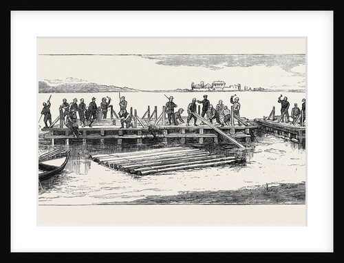 The War in the East, with the Russians on the Danube: Making Rafts on the Danube, Near Galatz by Anonymous