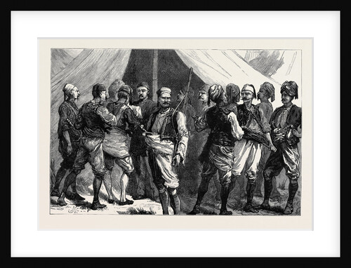 The War in the East, with the Turks, Volunteers Enlisting in the Square of the Seraskeriat, Constantinople by Anonymous