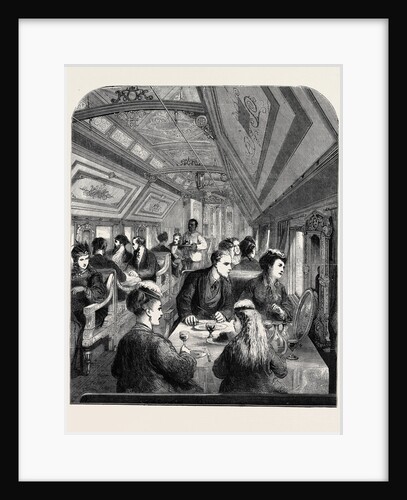 Dining Car on the Union Pacific Railway, 1870 by Anonymous