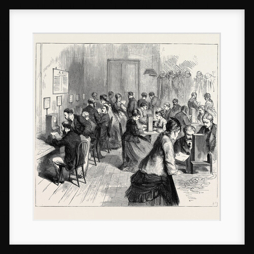 Telegraph Instruction at the General Post Office Building in St. Martin's-Le-Grand, 1870 by Anonymous