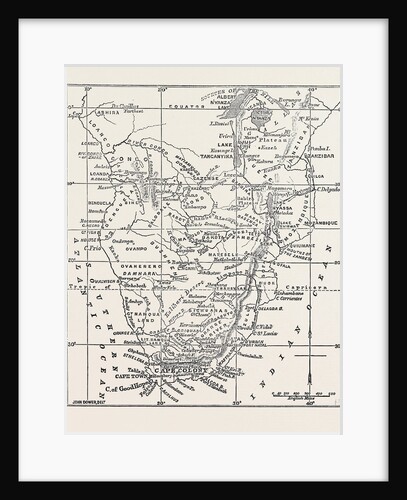 Dr. Livingstone's Route, Africa, 1870 by Anonymous
