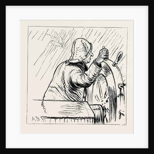 On the Atlantic Steamer: The Man at the Wheel, 1870 by Anonymous