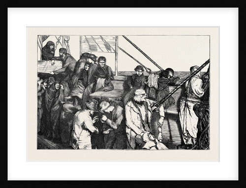 On the Atlantic Steamer: Steerage Emigrants, 1870 by Anonymous