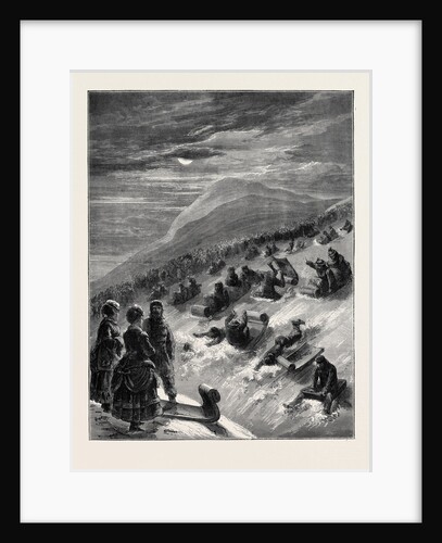 Tobogganing or sledging in Canada, 1870 by Anonymous