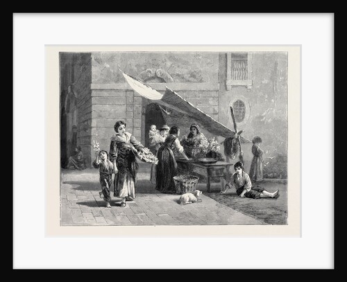 A Spanish Flower Stall, 1870 by Anonymous