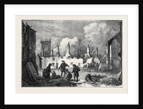 The Village of Broadclyst, Devonshire, after the Fire, 1870 by Anonymous