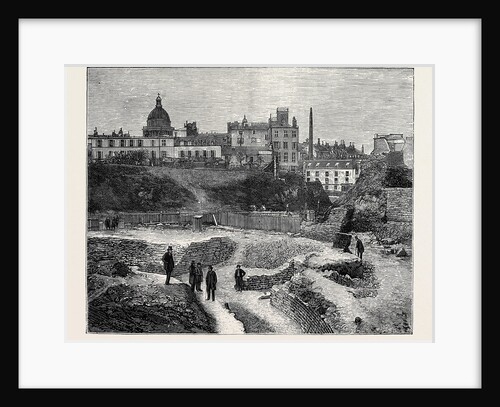 Northern Portion of the Gallo-Roman Remains of an Amphitheatre at Paris, 1870 by Anonymous