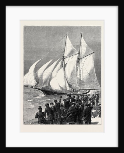 The Sappho Rounding the Vectis, and Setting Her Balloon-Canvas, 1870 by Anonymous