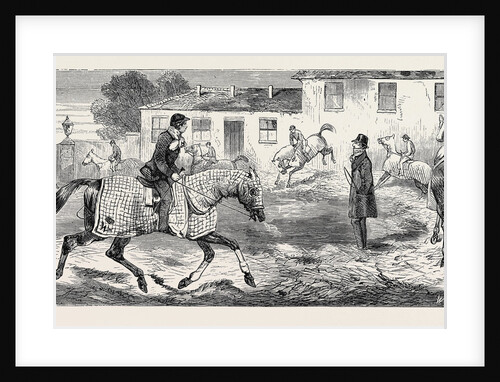 The Training of a Racehorse: Exercising on the Straw Bed During a Frost, 1870 by Anonymous