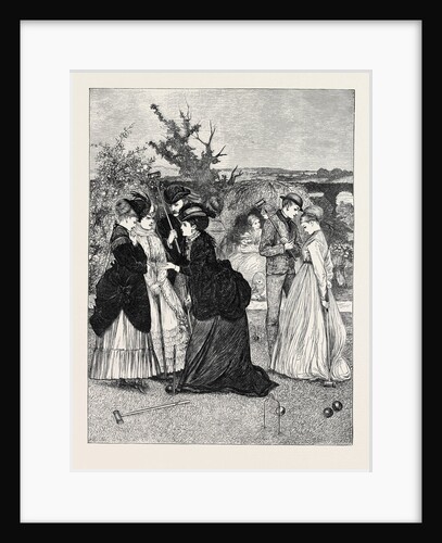 A Game of Croquet, 1870 by Anonymous