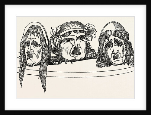 Tragic Masks from Pompeii Italy by Anonymous