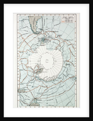 Map of the South Pole 1899 by Anonymous