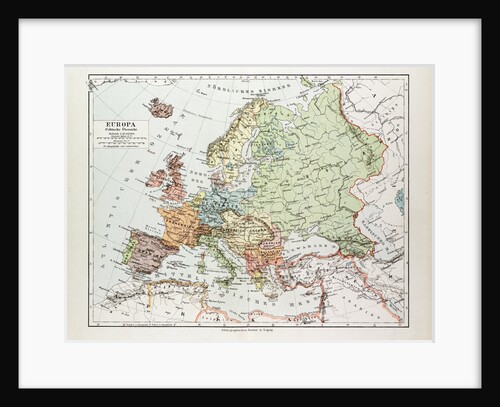 Map of Europe 1899 by Anonymous