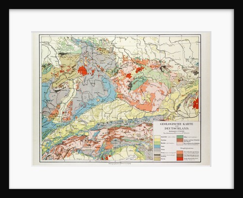 Geological Map of Germany 1899 by Anonymous