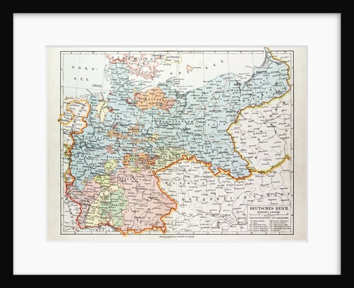 Map of the German Empire 1899 by Anonymous