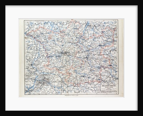 Map of Brandenburg Germany 1899 by Anonymous