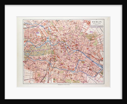 Map of Berlin Germany 1899 by Anonymous
