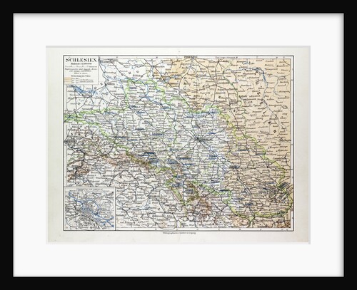 Map of Silesia Poland 1899 by Anonymous