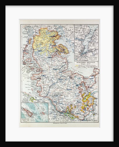Map of Schleswig-Holstein Germany 1899 by Anonymous