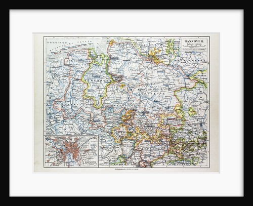 Map of Hannover Germany 1899 by Anonymous