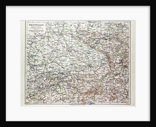Map of Nordrhein-Westfalen Germany 1899 by Anonymous