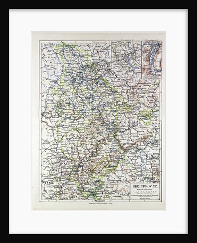 Map of the Rheinprovinz Germany 1899 by Anonymous