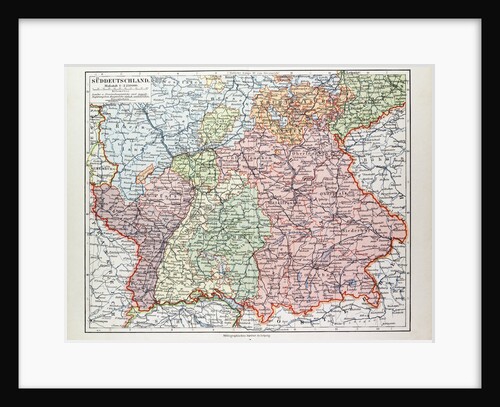 Map of the South of Germany 1899 by Anonymous