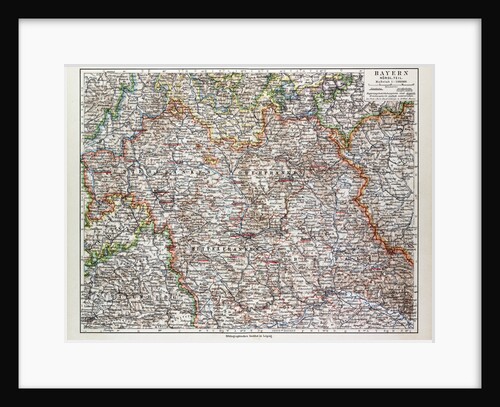 Map of the Northern Part of Bavaria Germany 1899 by Anonymous