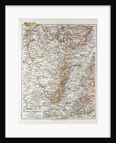 Map of Elsass-Lothringen 1899 by Anonymous