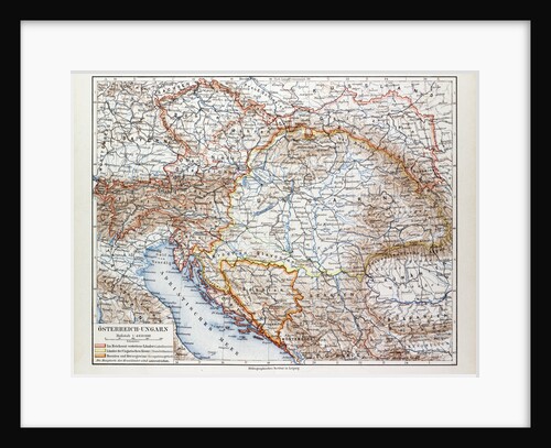Map of Austria-Hungary 1899 by Anonymous