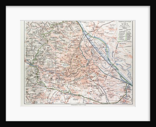 Map of Vienna Austria 1899 by Anonymous