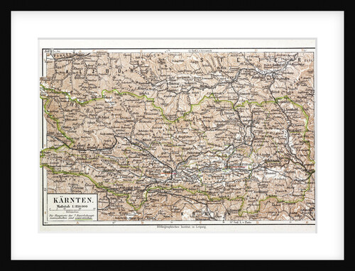 Map of Kärnten Austria 1899 by Anonymous