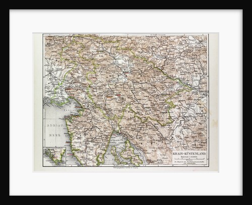 Map of Slovenia and Croatia 1899 by Anonymous