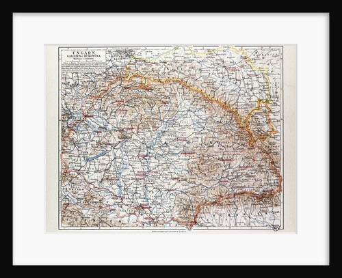 Map of Hungary 1899 by Anonymous