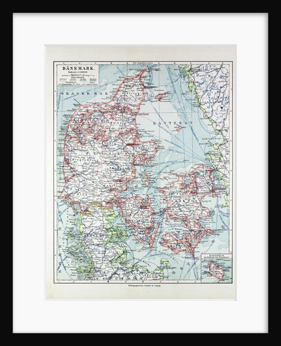 Map of Denmark 1899 by Anonymous
