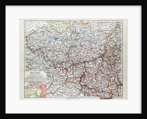 Map of Belgium 1899 by Anonymous