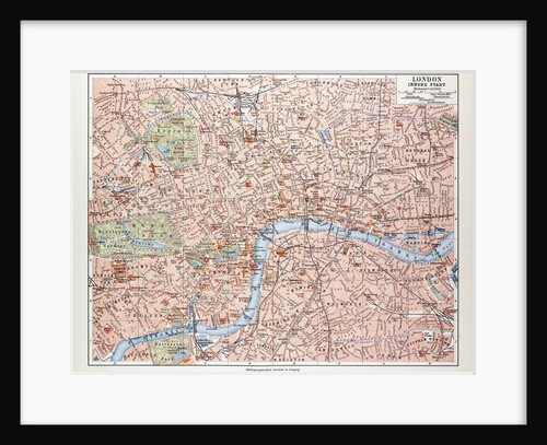 Map of the Centre of London Great Britain 1899 by Anonymous