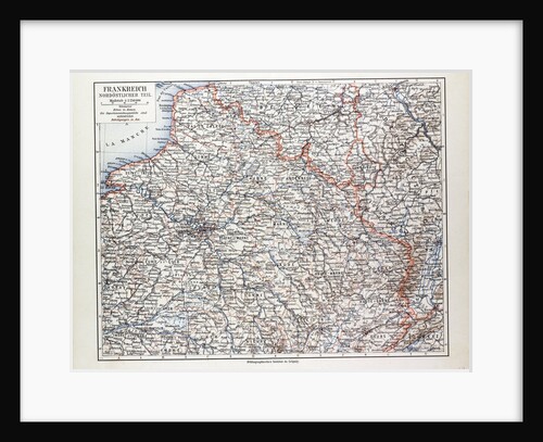 Map of the North Eastern Part of France 1899 by Anonymous